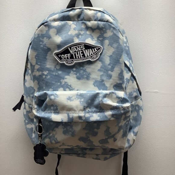 Van Off The Wall Blue Cloud Wash Backpack Preloved - Picture 1 of 9